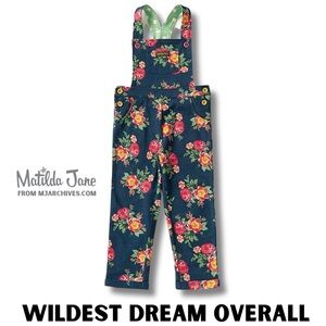 Matilda Jane Blue and Pink Floral Overalls “wildest dream”
